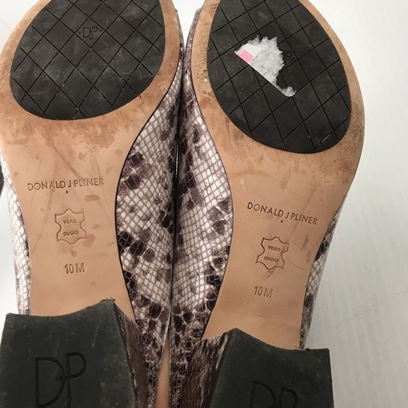 Donald J Pliner Ellis Multi Color Snake Block Heel Mules Womens Size 10M - Picture 7 of 8